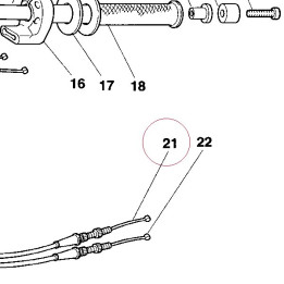 Throttle closing cable 65610152B