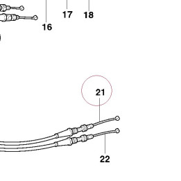 Throttle closing cable 65610152D