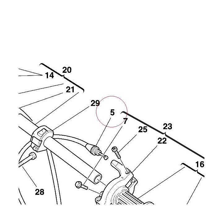 Throttle cable 65610183A