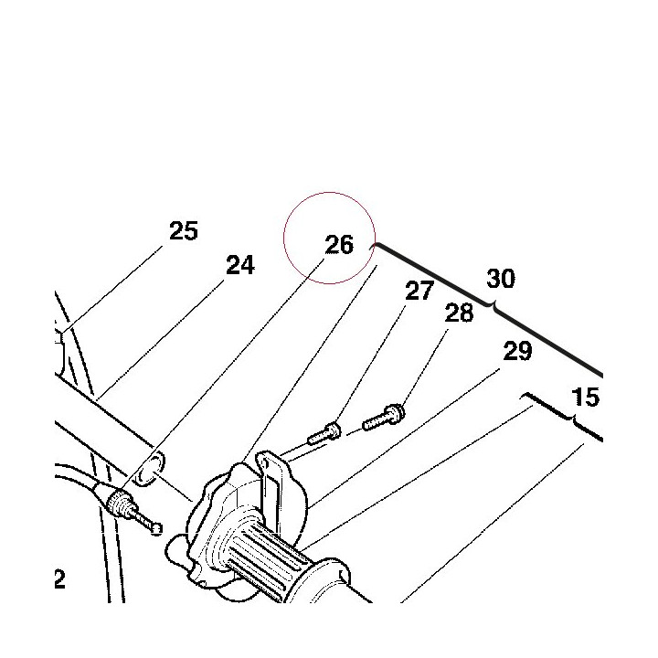 Throttle cable 65610241A