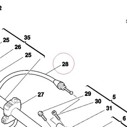 Throttle cable 65610351A