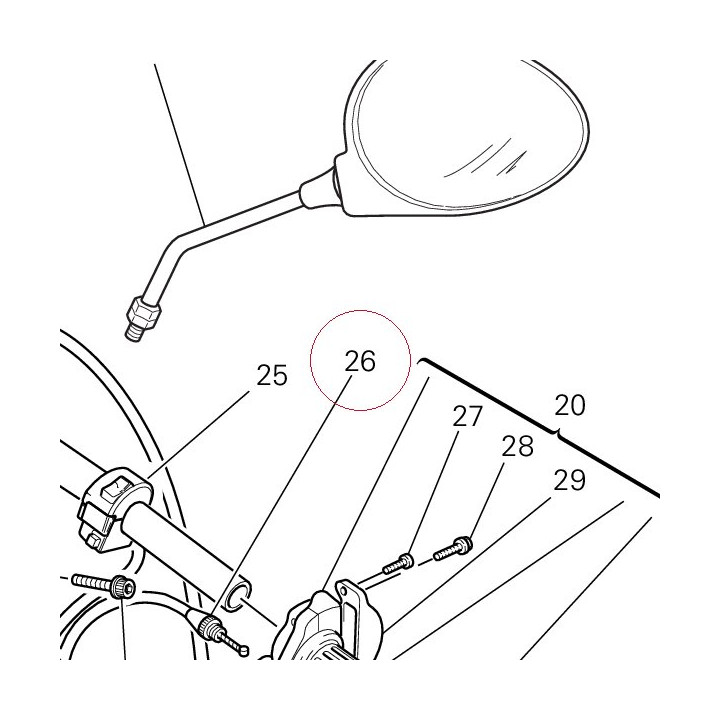 Throttle cable 65610362A
