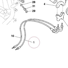 Throttle opening cable 65610481A