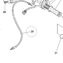 Throttle cable 65610501B