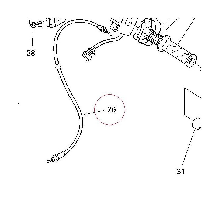 Throttle cable 65610501B