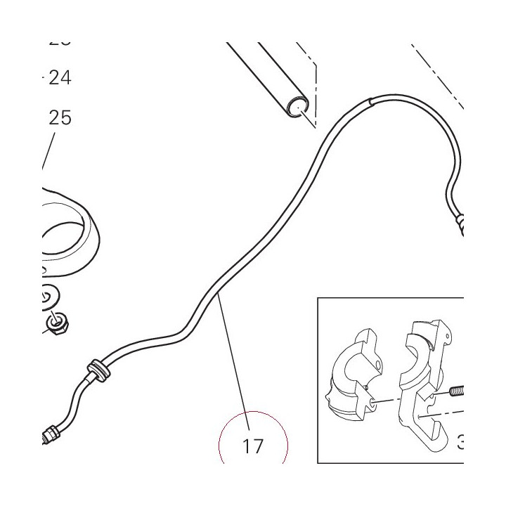 Throttle cable 65611211A