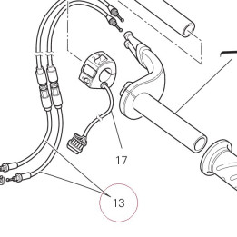 Throttle cable 65620031A