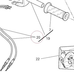 Throttle cable 65620691A