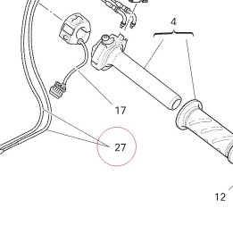 Throttle cable 65620701A
