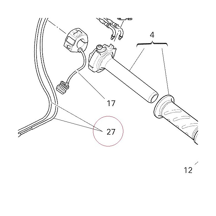 Throttle cable 65620701A