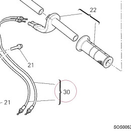 Throttle cable 65620711A