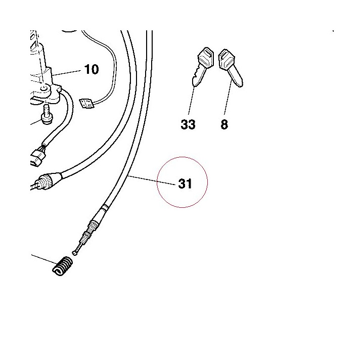 Cable assembly, starter 65710171A