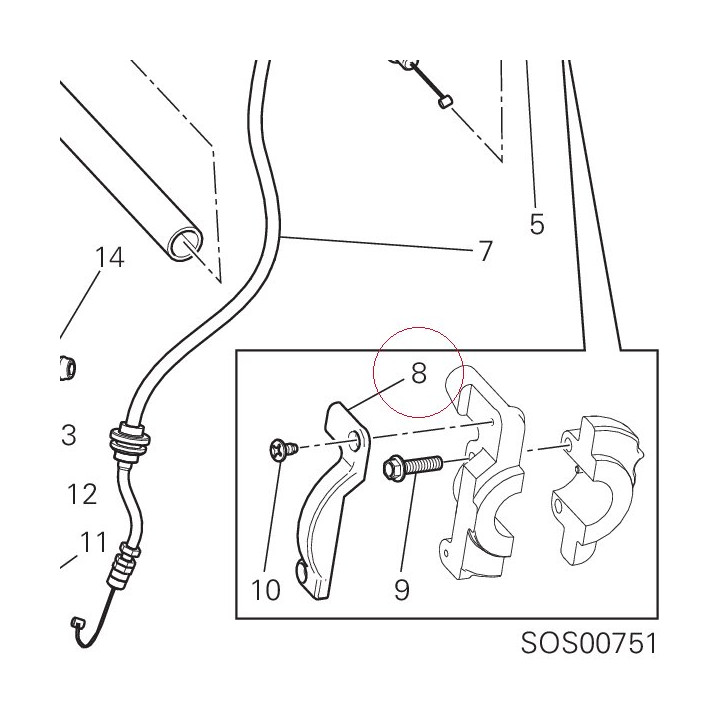 Cap, grip upper 65840021B