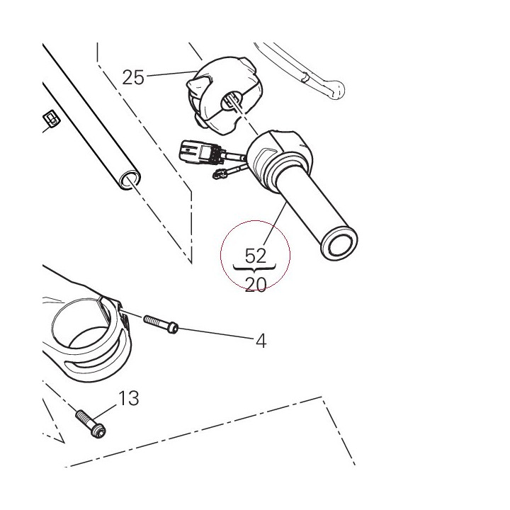 Right grip heater 66010064D