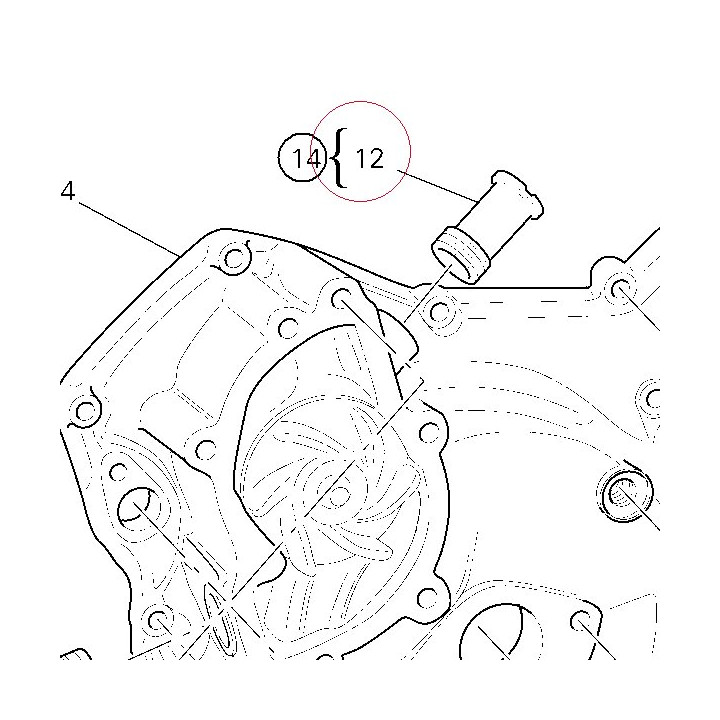 Water pump delivery pipe union 66810013A
