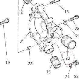 Water pump delivery pipe union 66810024A