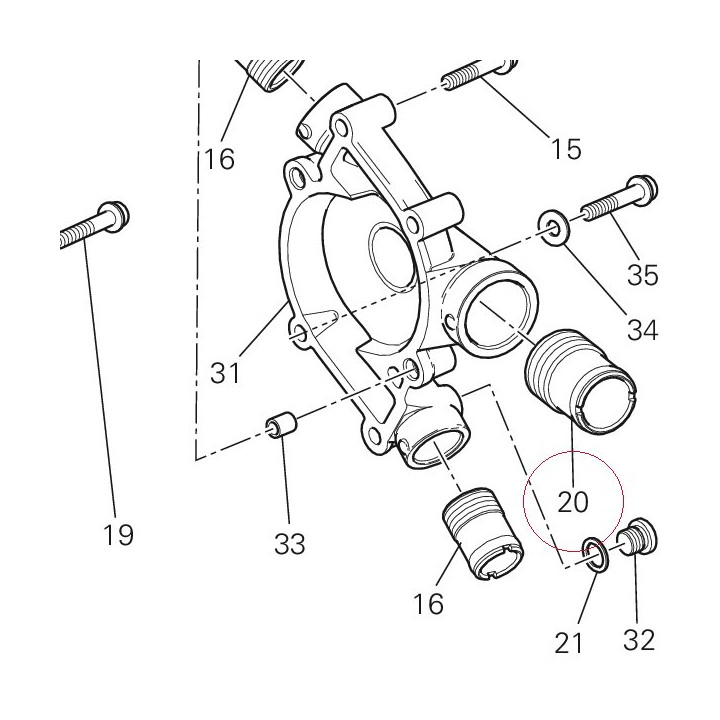 Water pump delivery pipe union 66810024A