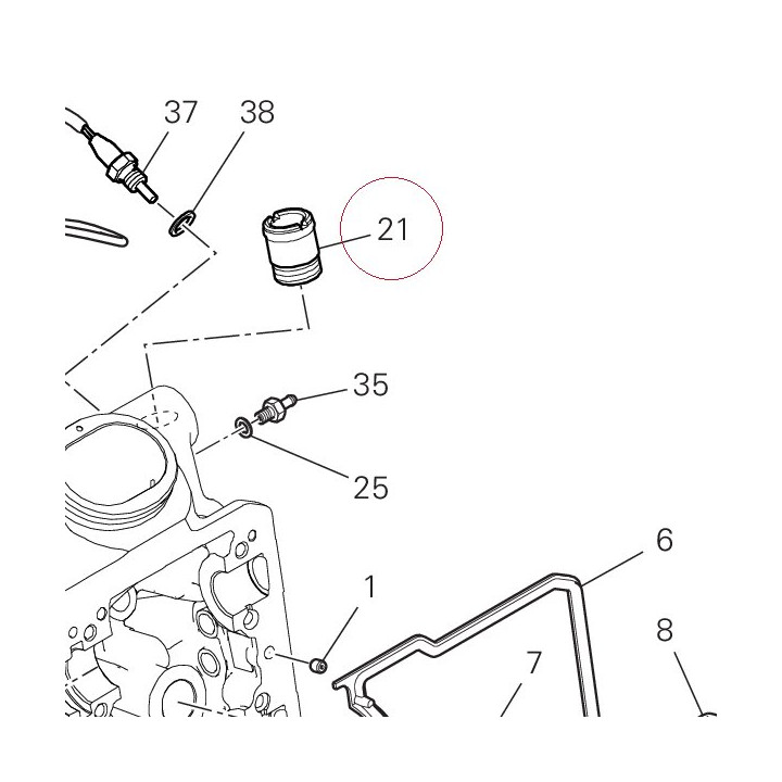 Nipple, hose 66810501A