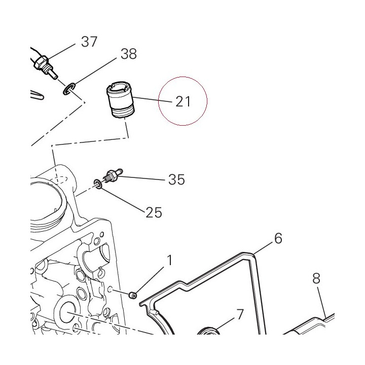 Nipple, hose 66810501B