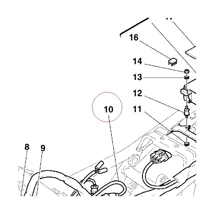 Head spark plug wiring 67110081A