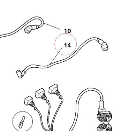 Spark plug cable, vertical head 67110091A