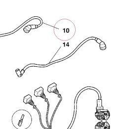 Spark plug cable, horizontal head 67110101A