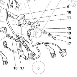 Verical head spark plugwiring 67110121A