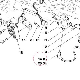 Right spark plug cable 67110201A