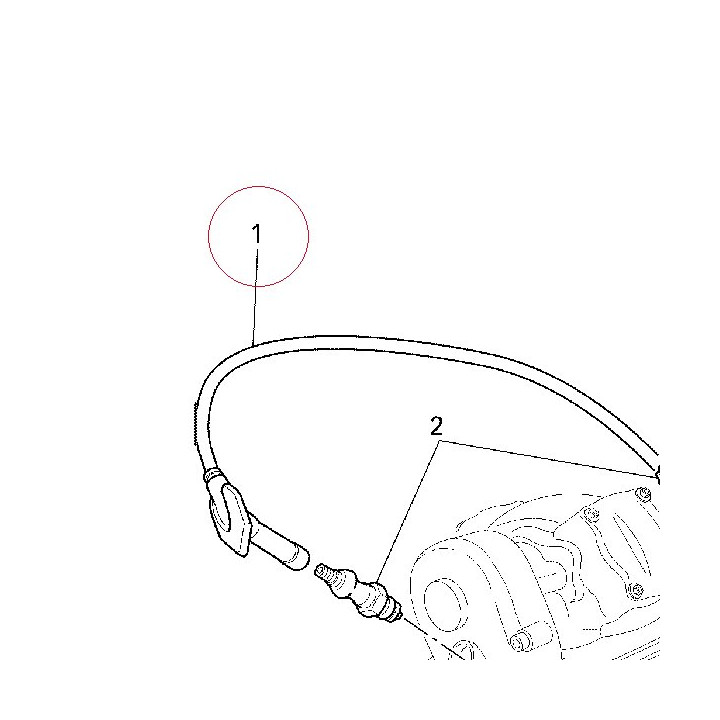 Cable, vertical head spark plug right 67110241A
