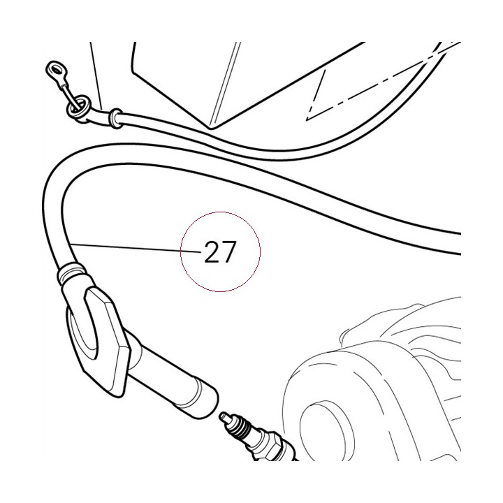 Cable, vertical head spark plug right 67110242A