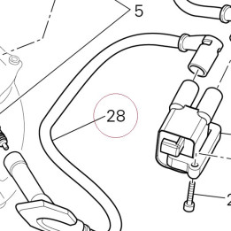 Cable, horizontal head spark plug right 67110272A