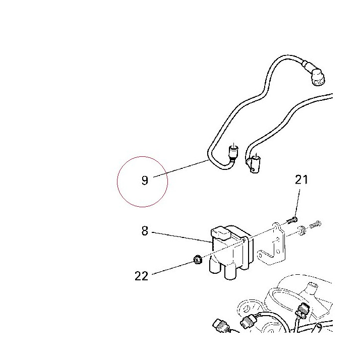 Cable, horizontal head spark plug right 67110321A