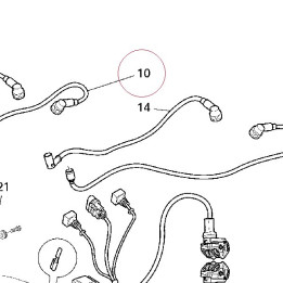 Cable, horizontal head spark plug left 67110331A