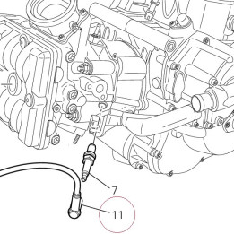Horizontal head spark plugwiring 67110521A