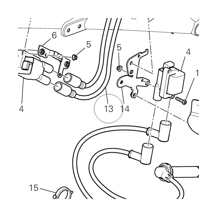 Verical head spark plugwiring 67110561A