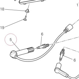 Spark plug cable, horizontal head 67110601A