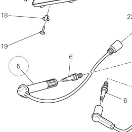 Spark plug cable, horizontal head 67110601B