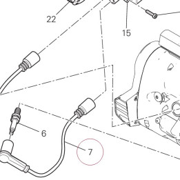 Cable, horizontal head spark plug left 67110612A