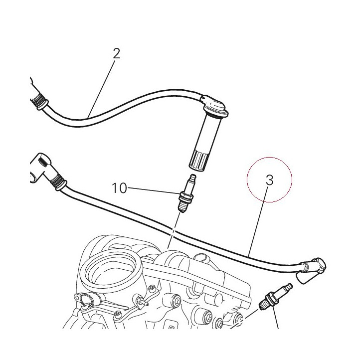 Left spark plug cable 67110631A