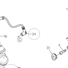 Cable, vertical head spark plug left 67110661A