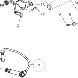 Spark plug cable, horizontal head 67110671E