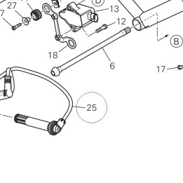 Spark plug cable, horizontal head 67110671F