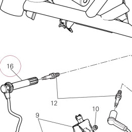 Spark plug cable, horizontal head 67110721C