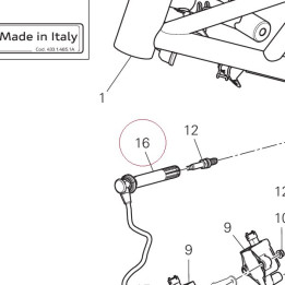 Spark plug cable, horizontal head 67110721D