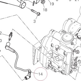 Spark plug cable, horizontal head 67110731C