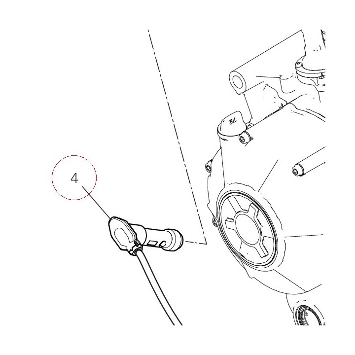Cable, vertical head spark plug right 67110791B