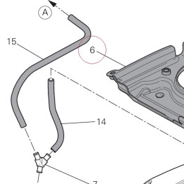 Tray, fuel drain 67210461B