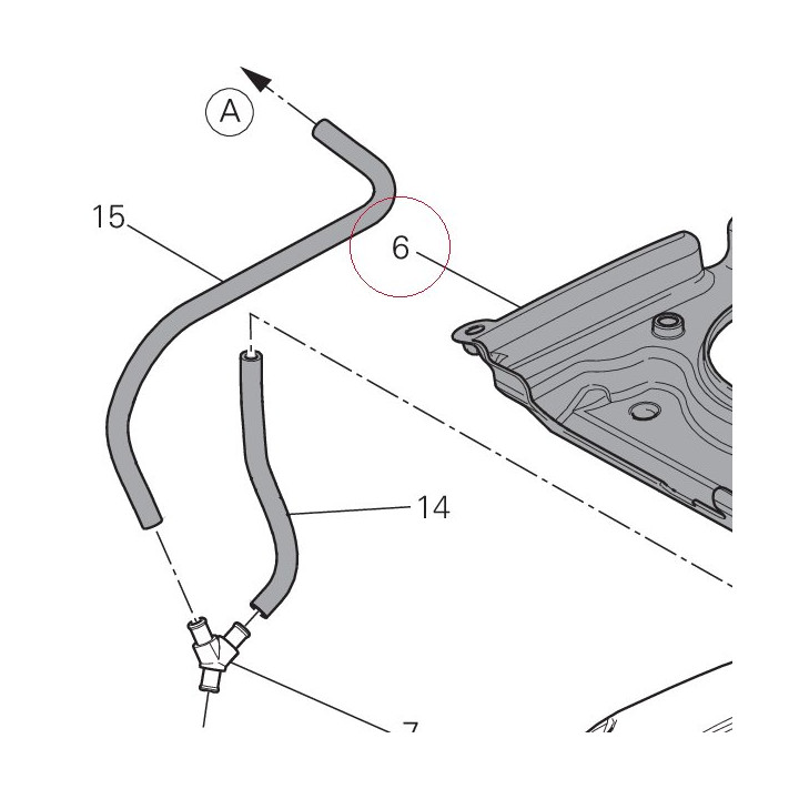 Tray, fuel drain 67210461B