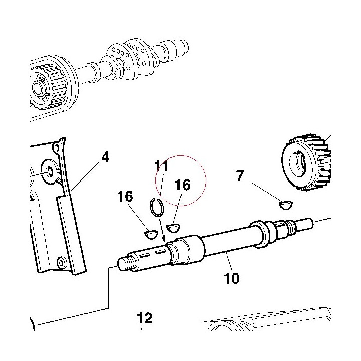 Woodruff key 6A 68010031C