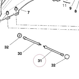 Left stud bolt 68410431A